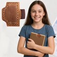thumbnail image 1 of Custom Mark Bookmark With Pen Holder Personalized Leather Pen Holder Bookmark Customized Leather Bookmarks For Reading Women Book Lovers Notebook, 1 of 7