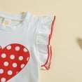 thumbnail image 7 of Toddler Girl Outfit Valentine's Day Short Sleeve Hearts Printed T Shirt Tops Skirt Outfits Baby Girl Clothes Red 18 Months-24 Months, 7 of 7