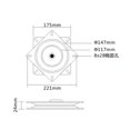 thumbnail image 4 of 2Wayz 7" 175Mm 360 Roulement à Billes Pivotant de Remplacement Universel Monté, 4 of 6