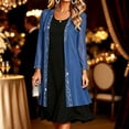 thumbnail image 2 of HongQid Women's Sheer Chiffon Cardigan, 3/4 Sleeve Open Front Duster Rhinestone Trim Edge, Lightweight Layering Jacket Wedding Formal Elegant Evening Outfit Clothing Ladies Dressy Cover Up, 2 of 7