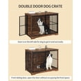 thumbnail image 3 of Hzuaneri 47 Inch Dog Crate Furniture, XXL Indoor Dog Kennel for Extra Large Dog with Barn Door, Heavy Duty Wooden Dog Cage as TV Stand & End Table, Anti-Chew, Rustic Brown, 3 of 12