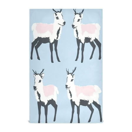 

Cute Reindeer Kitchen Towels 6-Piece Pack Tea Towels for Kitchen Decorative Waffle Design 28x18in