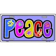 thumbnail image 1 of Peace And Flowers Metal License Plate, 1 of 1