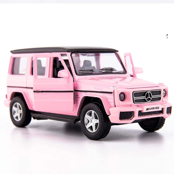 1/36 Scale G63 Casting Car Model, Zinc Alloy Toy Car for Kids, Pull Back Vehicles Toy Car for Toddlers Kids Boys Girls Gift (Pink)