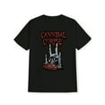 thumbnail image 2 of Men'S Black Cannibal Corpse Graphic T-Shirt - Bold Skull & Candle Design, Casual Round Neck, Summer Fashion Statement, Regular Fit, Short Sleeve, Black Tshirt, 2 of 5