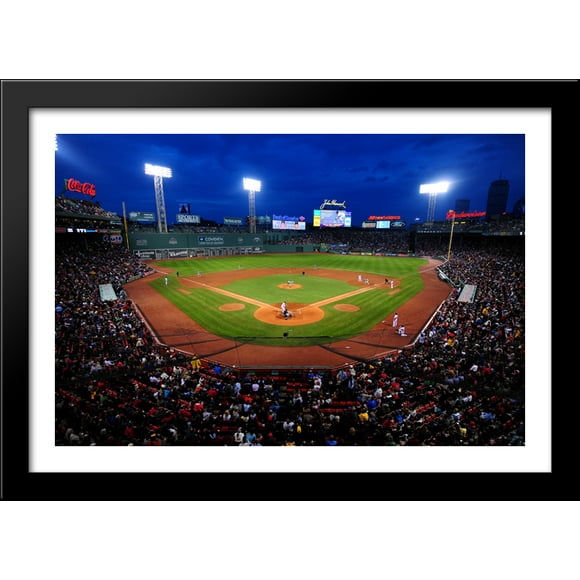 Fenway Park 40x28 Large Black Wood Framed Print Art - Home of the Boston Red Sox