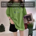 thumbnail image 4 of Camiseta de mujer estampada de manga corta con cuello redondo y suelta camiseta de verano, verde, M Kearding AP001204-05B, 4 of 7