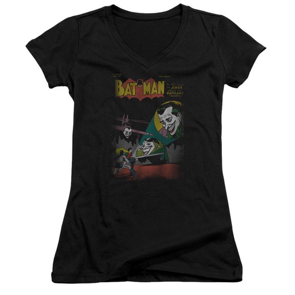 DC Comics Wrong Signal Junior Women's V-Neck T-Shirt Black