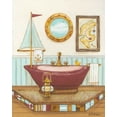 thumbnail image 2 of Russell, Wendy 12x14 Black Ornate Wood Framed with Double Matting Museum Art Print Titled - Nautical Bath I, 2 of 4