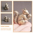 thumbnail image 1 of UPOUART Squirrel Figurine Brass Stylish Design Office Decor 1Set, 1 of 8