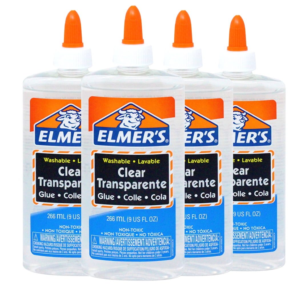 ✓ Elmer's Washable Clear Glue, 9 Ounce Bottle (Pack of 4)🔴 