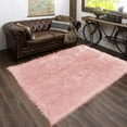 thumbnail image 2 of Latepis 3x4 Area Rug, Faux Fur Sheepskin Rug for Living Room, Fuzzy Rugs for Teen Girls Bedroom, Nursery, Luxury Room Decor, Fluffy Pink Rug, Rectangle, 2 of 7
