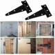 thumbnail image 5 of T Hinge Triangle Hinge Heavy Duty Galvanized Triangle T Hinge 4 Inch Black Can Be Used To Hang Cabinet Doors Garden Doors Wooden Boxes 2 Pie, 5 of 5