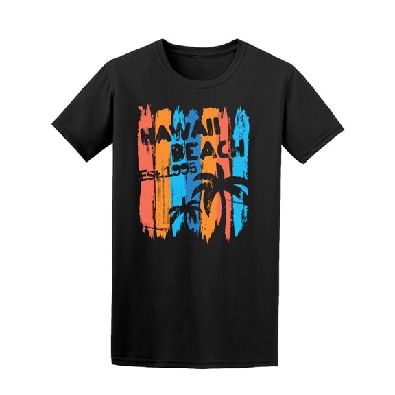 Hawaii Beach Est. 1995 Palms Tee Men's -Image by Shutterstock