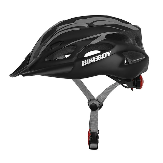 Casque de Vélo avec Feu Arrière Intégré, Coque ABS à Fort Impact & Design Ventilé, Sangle de Menton Réglable pour Accessoires de Sécurité Cyclisme