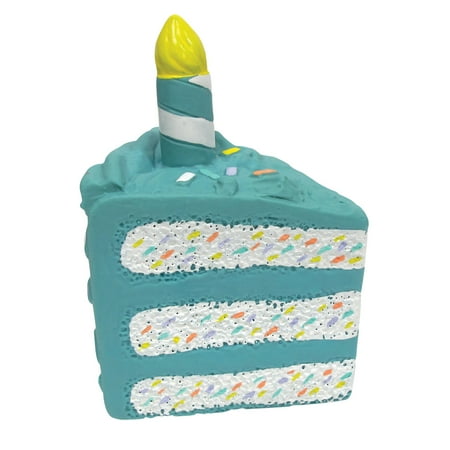 UPC: 0627660872848 | fouFIT Birthday Cake Dog Chew Toy – Blue (6 )