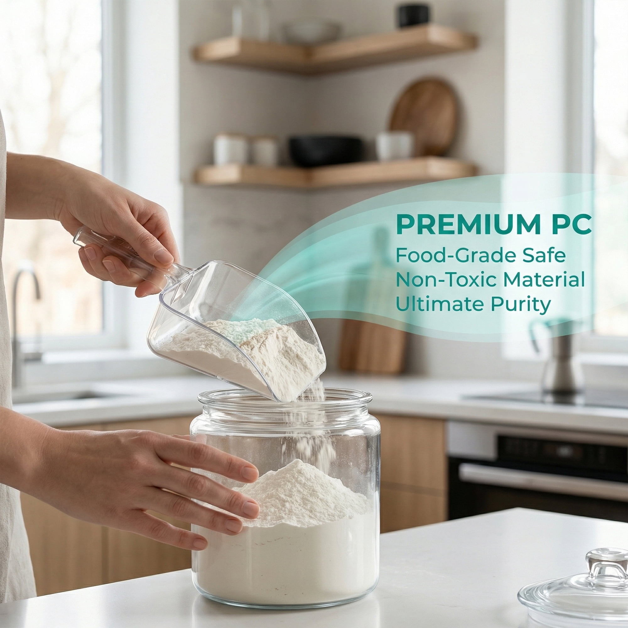 Unique Bargains Easy Clean Plastic Kitchen Use Ice Scoop Clear-1PCS 9.1*4.1inch