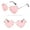Pink, variant on Blue Heart Shape Sunglasses Polarized Sunglasses for Women Aviator Sunglasses AC Metal Trendy Designer Mirrored UV Protection Sun Glasses One Size