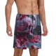 thumbnail image 2 of Fotbe Gothic Red Skull Cemetery Pantalones Cortos de Pijama para Hombre, Ropa de Dormir, Pantalones de Pijama Cortos para Hombre-XX-Large, 2 of 6