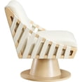 thumbnail image 6 of Meridian Furniture Millwin Cream Vegan Leather Swivel Accent Chair, 6 of 8