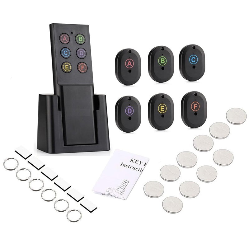 Wireless RF Item/Wallet/Pet Locator and Tracker with Remote Control and 6 Receivers PAIPU Key Finder 