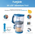 thumbnail image 6 of Funsicle 14ft Adventure Above Ground Metal Frame Swimming Pool, Includes FiltraBoost™ 800S Pump with AutoSkimmer, Round, Age 6 & up, 6 of 10