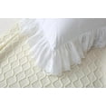 thumbnail image 2 of White Pillow Shams with Lace Ruffles Vintage Shabby Chic Pillowcases Pillow Covers Cotton Queen Size 20"X30" Luxury Elegant 2-Pack, 2 of 10