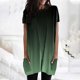 thumbnail image 3 of MKLEKYY Playeras Mujer Casual Camiseta Informal Holgada De Verano Para Mujer, Cuello Redondo, Manga Corta, Túnica Con Bolsillos, 1096 Talla M, 3 of 3