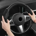 thumbnail image 2 of 2x Universal Car Steering Wheel Cover Black Anti-Slip, 2 of 6