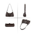thumbnail image 3 of Deago Women's Vintage Buckle Shoulder Bag Y2K Goth Punk PU Leather Handbag Hobo Clutch Purse (Coffee), 3 of 9