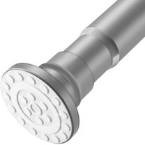 Adjustable Shower Curtain Rod 28–48 Inches – Rustproof Spring Tension Rod for Windows & Bathrooms, No Drilling, Heavy Duty with Dual Brackets, Fits Smooth & Rough Surfaces, Grey