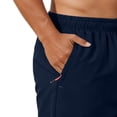 thumbnail image 6 of Eltusu Men's Workout Shorts, Below the knee Zipper Pockets Elastic Waist Drawstring Hiking Shorts Navy Size L, 6 of 8