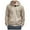Khaki, variant on hotojiny Mens Zip Up Hooded Sweatshirt Plain Textured Long Sleeve Casual Jacket Classic Loose Fit Golf Coat with Pockets