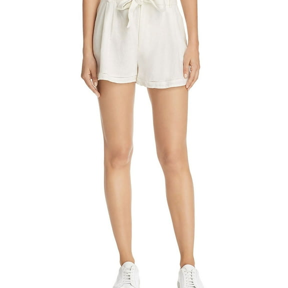 Joie Womens Belted Casual Walking Shorts, White, 2