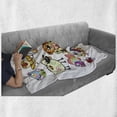 thumbnail image 6 of Cartoon Soft Flannel Fleece Throw Blanket, Pattern of Animals Funny Toy Play Time Childhood Theme, Cozy Plush for Indoor and Outdoor Use, 50" x 60", Multicolor, by Ambesonne, 6 of 6