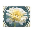 thumbnail image 2 of White Calendula Flower Mosaic In Stained Glass Canvas Wall Art for Home Decor Ready-to-Hang, 2 of 13