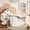Beige + Natural + Teddy + Twin, variant on Twin House Shaped Upholstered Floor bed, Upholstered bed with Safety Side Rails, Solid Low Floor Playhouse Bed .White & Pink