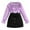 Purple, variant on TOOYOU Girls Outfits Kids Skirt Outfits Long Sleeve Chiffon Frill Neck Cute Top Tee And Skirt Clothes Girls Leisure Sets Size 11-12 Years ,