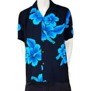 Favant Hibiscus Men's Short Sleeve Hawaiian Aloha Shirt