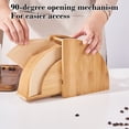 thumbnail image 4 of Tarmeek Wooden Coffee Filter Holder with Acrylic Lid, Organizes & Protects #2 & #4 Cone Paper Filters Dust-Free, Compact Countertop Storage Filter Paper Dispenser for Kitchen Coffee Station Accessory, 4 of 6