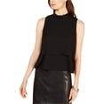 thumbnail image 1 of Nine West Womens Tiered Pullover Blouse, Black, Medium, 1 of 1
