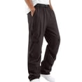 thumbnail image 2 of Awdenio Mens Pants Casual Baggy Loose Fit Lightweight Water Resistant Pants With Multi Zipper Pockets, 2 of 7