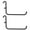 Black, variant on FUTUREORYY 2Pcs Sturdy Black Metal Pegboard Pegs for Efficient Shop Display and Hanging