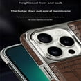 thumbnail image 6 of Back Case for iPhone 16 Pro Max, Crocodile Texture PU Leather + Plating Frame, Hidden Adjustable Kickstand, Support Magnetic Car Mount, Drop Protective Phone Cover for iPhone 16 Pro Max, Black, 6 of 7