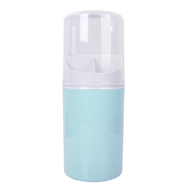 Porte-baguettes Murales avec Couvercle Baguettes de Poussière Tube Drain Cuisine Cuillère Rack (Bleu)