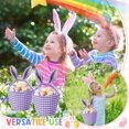 thumbnail image 6 of VibHome Easter Baskets Saving Home Textile Storage Storage Containers With Lids Easter Basket Easter Bunny Basket Cute Bag With Foldable Ears Tote Bags For Easter on Clearance!, 6 of 6