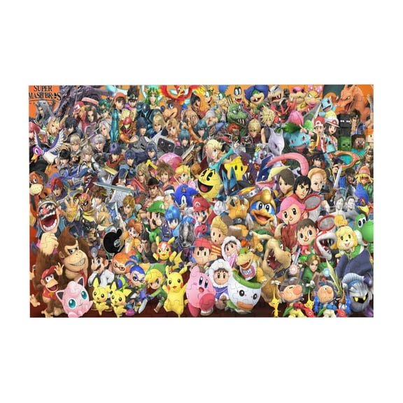 Super Smash Bros Ultimate 300 Piece Puzzles,Wooden Jigsaw Puzzle,Home Decor Birthday Party Gift,Fun And Challenging Family Games