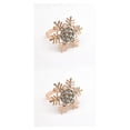 thumbnail image 4 of Advancent Ajuste de la Decoración Navidad Copo de nieve Diseño Servilletas Círculos Toalla Hebilla para la familia occidental Hotel Boda Fiesta Type2 NO2 Advancent CBP373136, 4 of 6