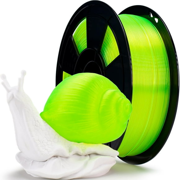 Filamento para impresora 3D ZIRO PLA de 1,75 mm, translúcido, amarillo fluo