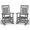 Grey, variant on Buytoshop 2PCS Rocking Chairs Outdoor, Patio Rocking Chairs with 380lbs Support, Smooth Porch Rocker for Deck Lawn Yard,Navy Blue